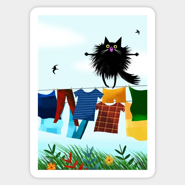 The Tightrope Walker Sticker by Scratch